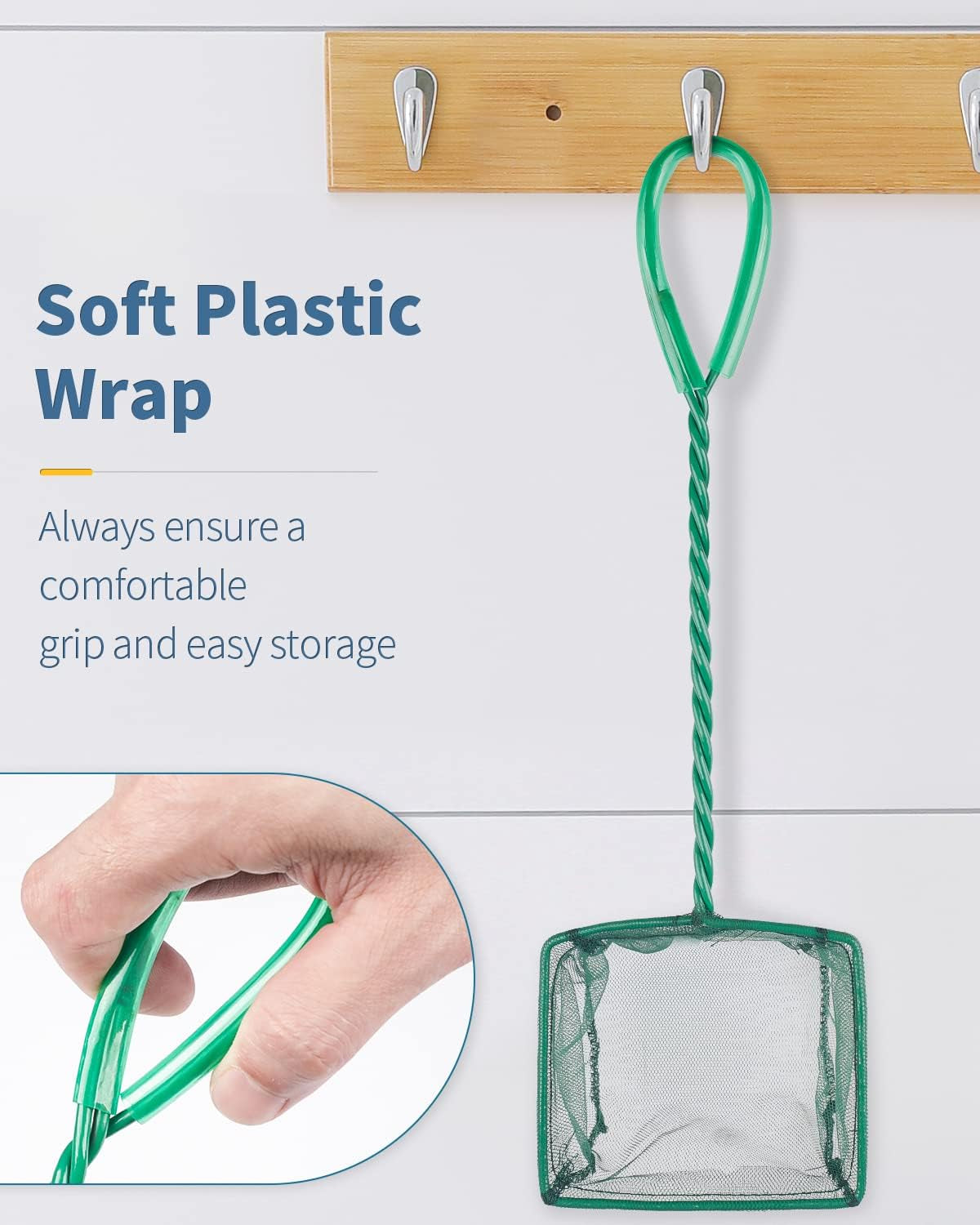 Professional Aquarium Fish Net – Soft Fine Mesh Skimming & Catching Tool
