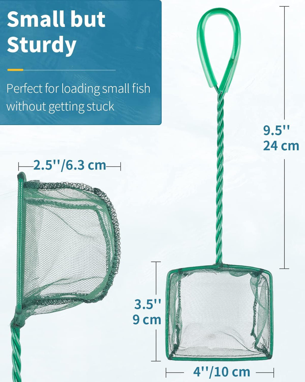 Professional Aquarium Fish Net – Soft Fine Mesh Skimming & Catching Tool
