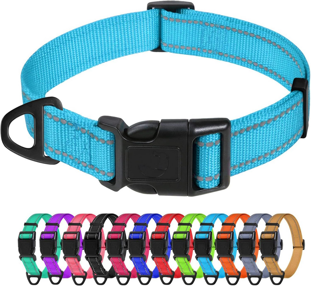 Premium Reflective Nylon Dog Collar – Adjustable Heavy-Duty Safety Collar