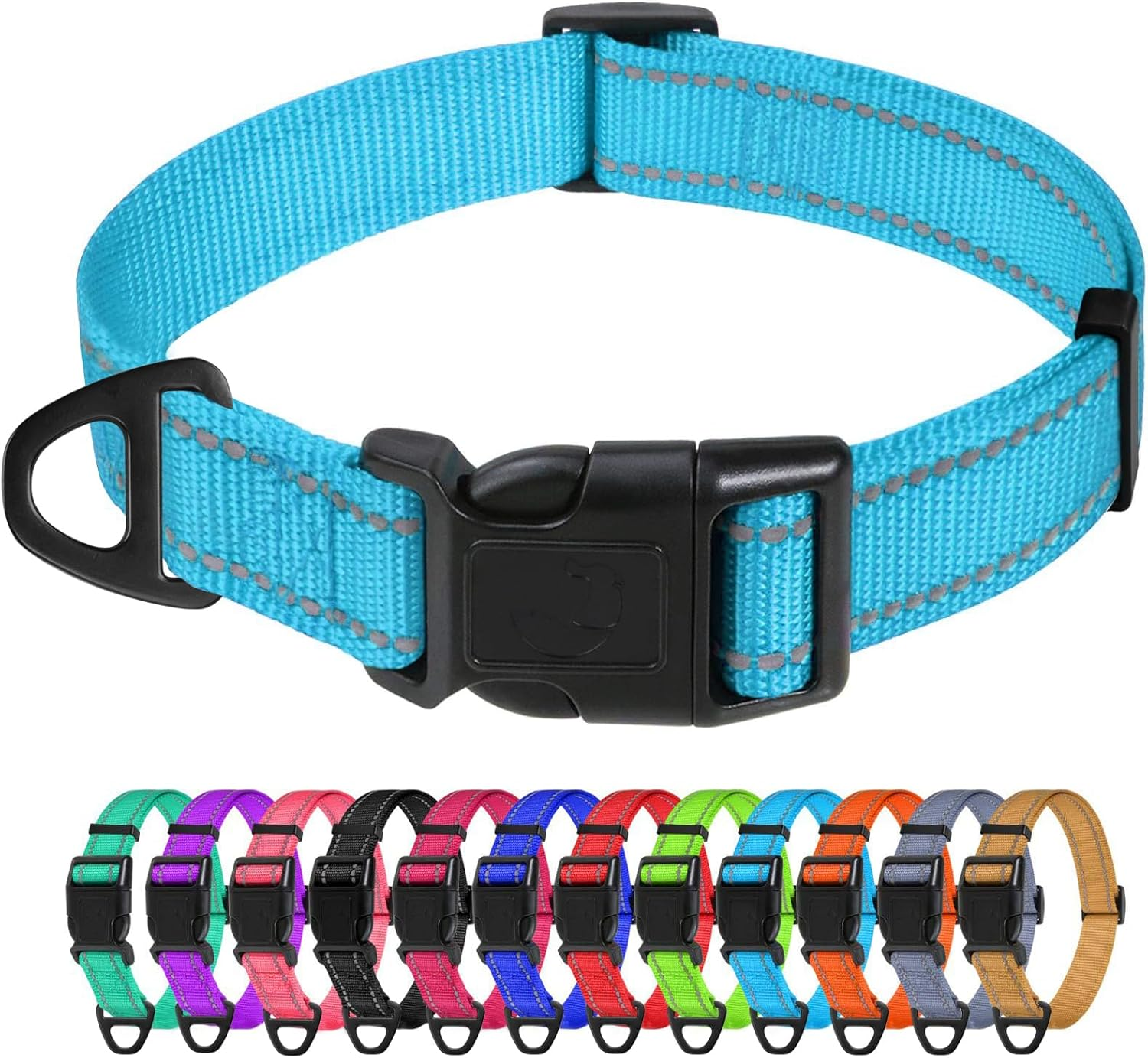 Premium Reflective Nylon Dog Collar – Adjustable Heavy-Duty Safety Collar