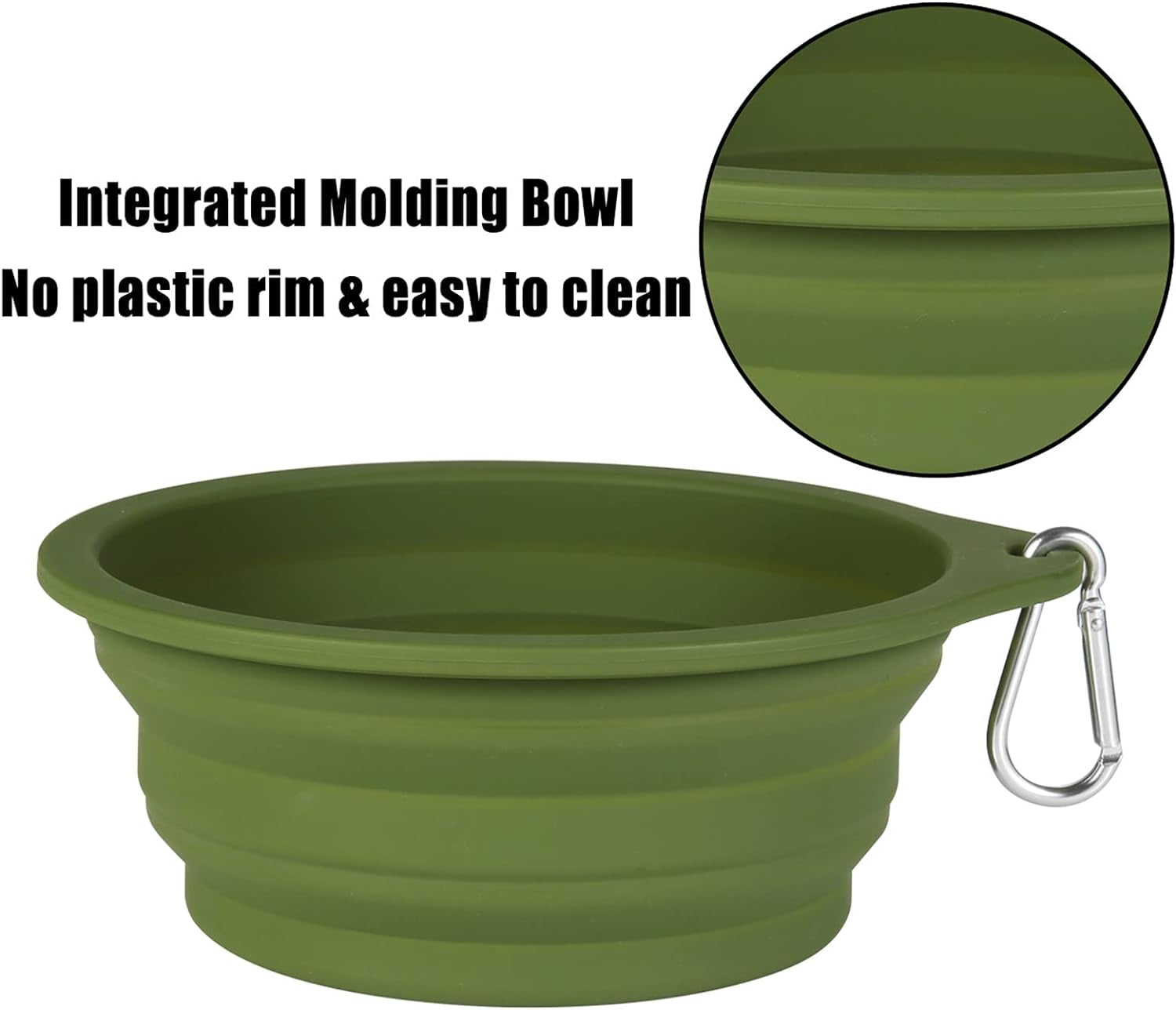 Premium Collapsible Pet Travel Bowls (2-Pack) – Rimless Integrated Silicone