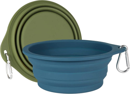 Premium Collapsible Pet Travel Bowls (2-Pack) – Rimless Integrated Silicone