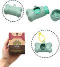 Dog Poop Pickup Bags Holder Dispenser with Standard-Sized Leak-Proof Scented Doggy Waste Bags and Carabiner with Safety Lock&Fastener Never Loose on Leash Lead Again (1 Holder 195 Bags, Blue)