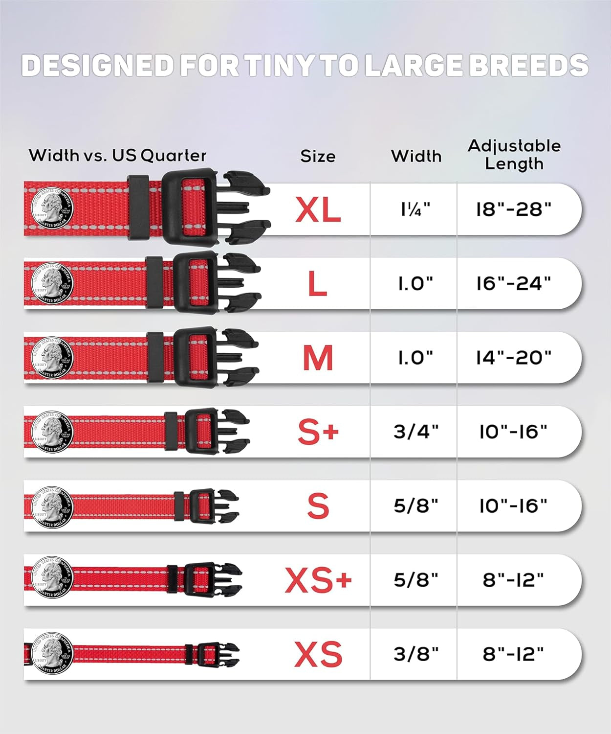 Premium Reflective Nylon Dog Collar – Adjustable Heavy-Duty Safety Collar