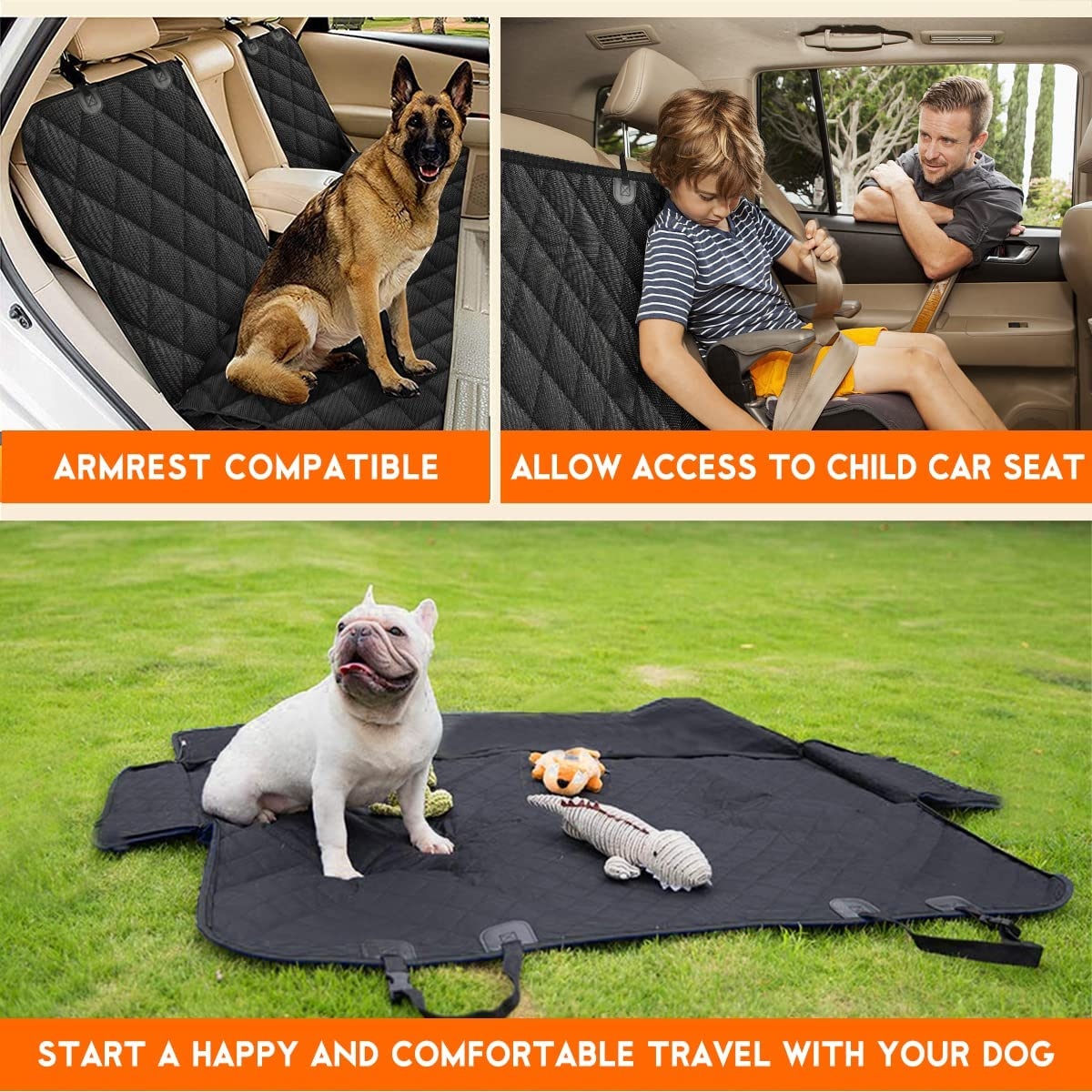 Premium Waterproof Dog Car Seat Cover – Heavy-Duty Bench Protector for Cars, SUVs & Trucks